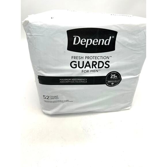 Depend. Incontinence guards  52 count maximum absorbency. - Picture 2 of 6
